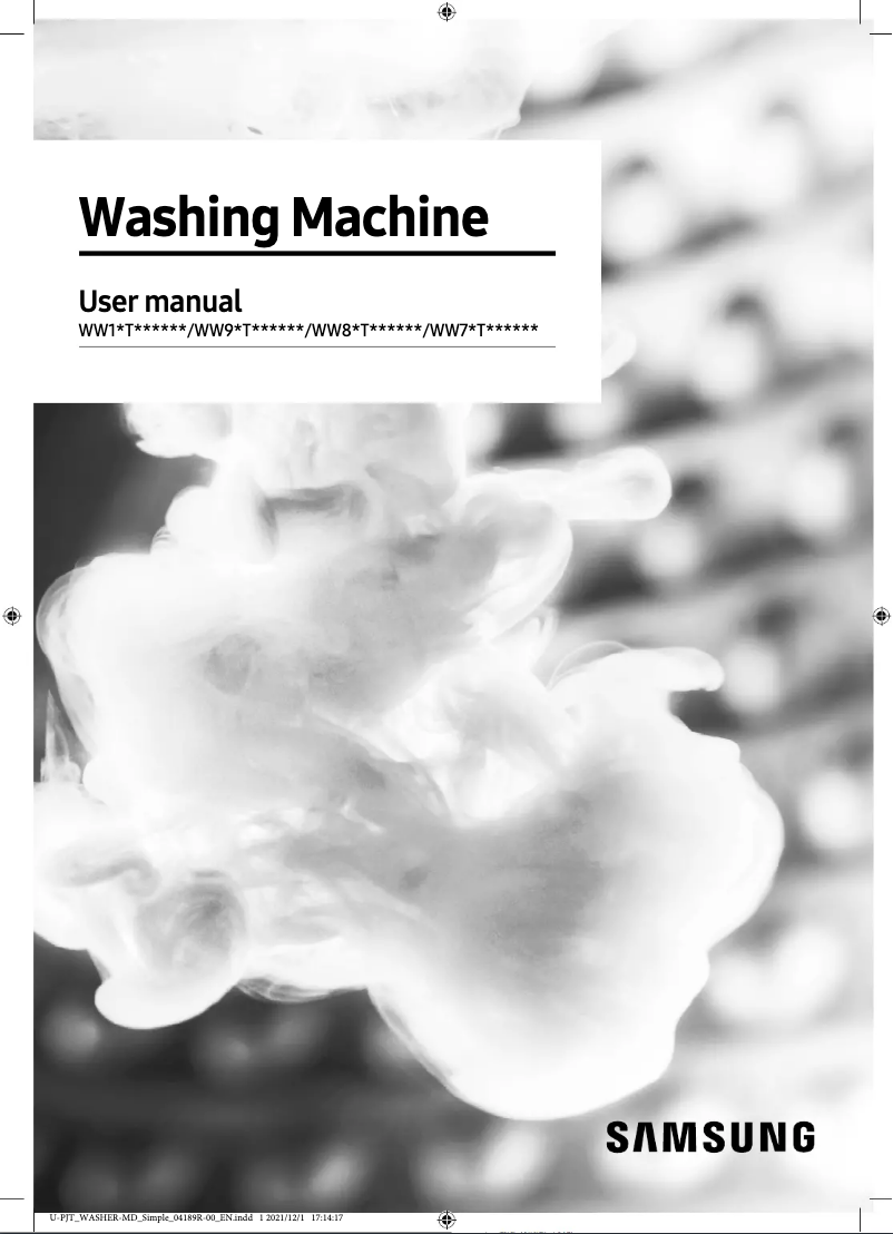 Page 1 de la notice Manuel utilisateur Samsung WW1ST6540LE