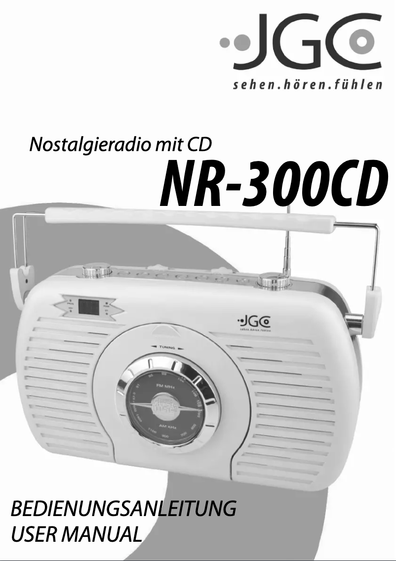 Page 1 de la notice Manuel utilisateur JGC NR-300CD