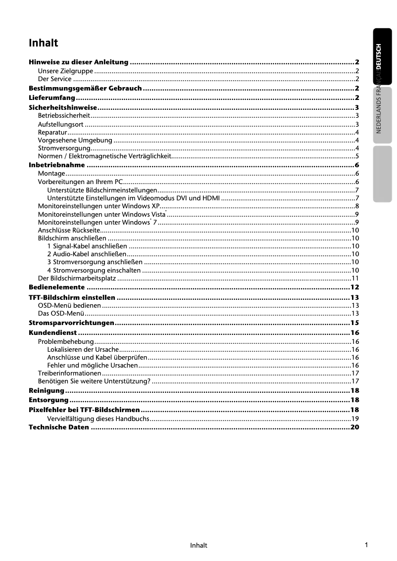 Page 1 de la notice Manuel utilisateur Medion Akoya P55004 (MD 20110)
