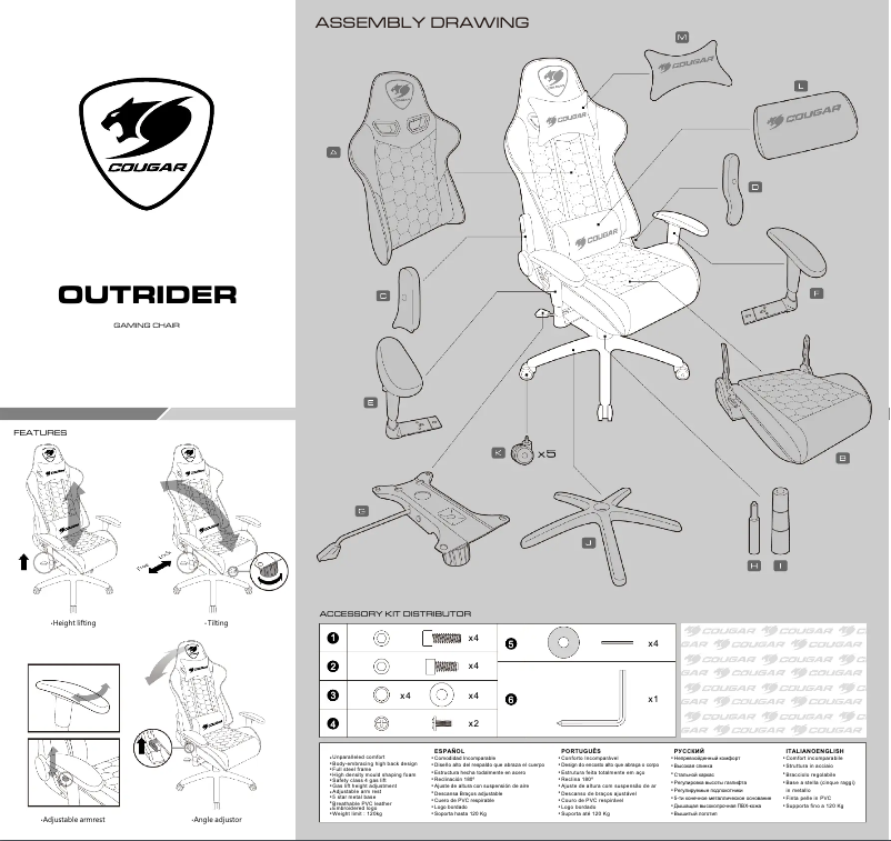 Page n°1 - Manuel utilisateur Cougar Outrider