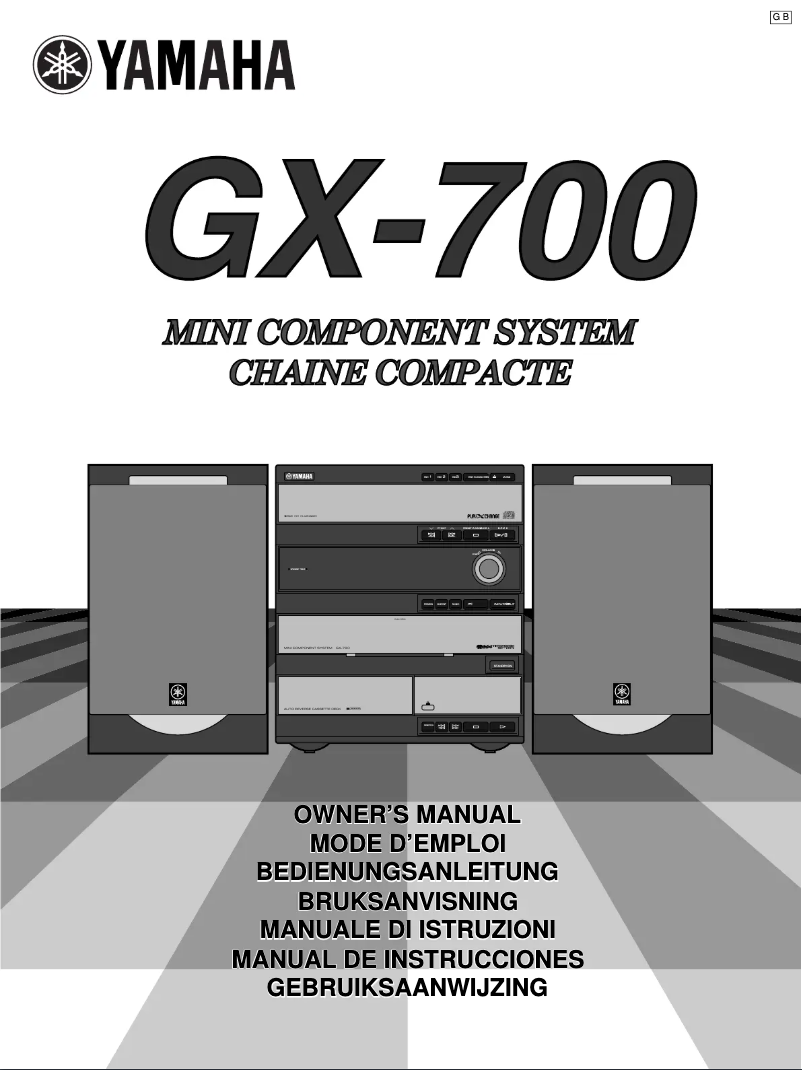 Page n°1 - Manuel utilisateur Yamaha GX-700RDS