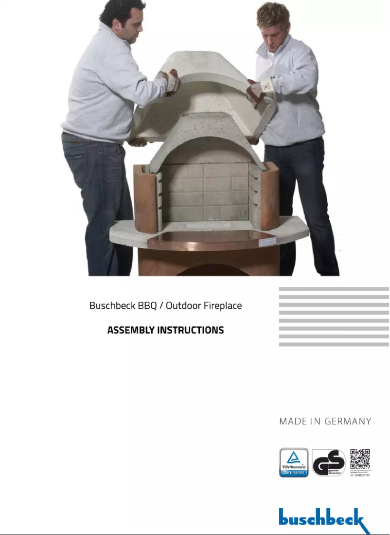 Page n°1 - Manuel utilisateur Buschbeck St. Moritz