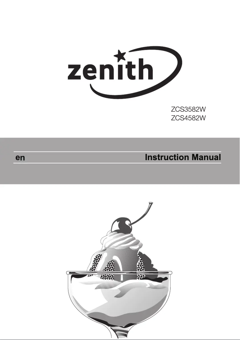 Page 1 de la notice Manuel utilisateur Zenith ZCS4582W