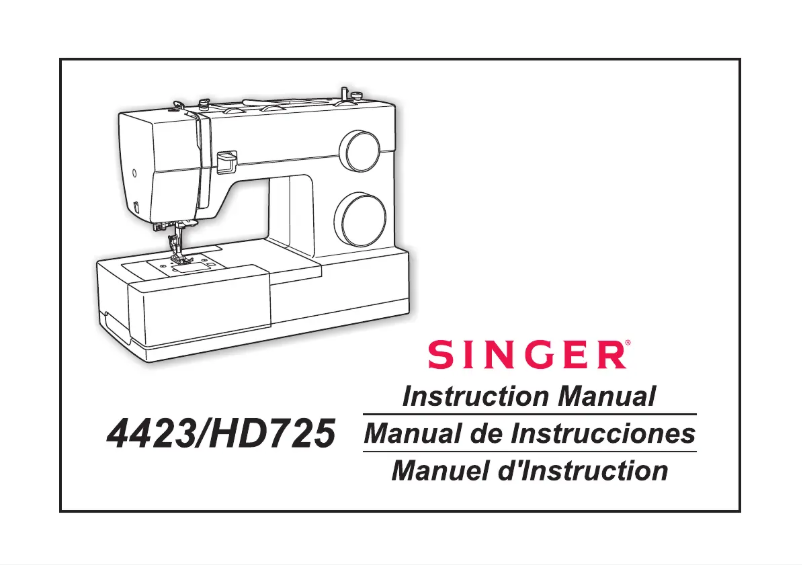 Page n°1 - Manuel utilisateur Singer HD725