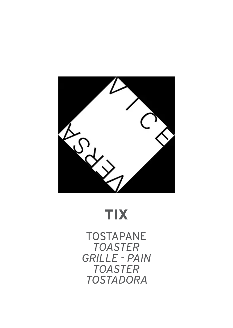 Page n°1 - Manuel utilisateur Vice Versa Tix 50041