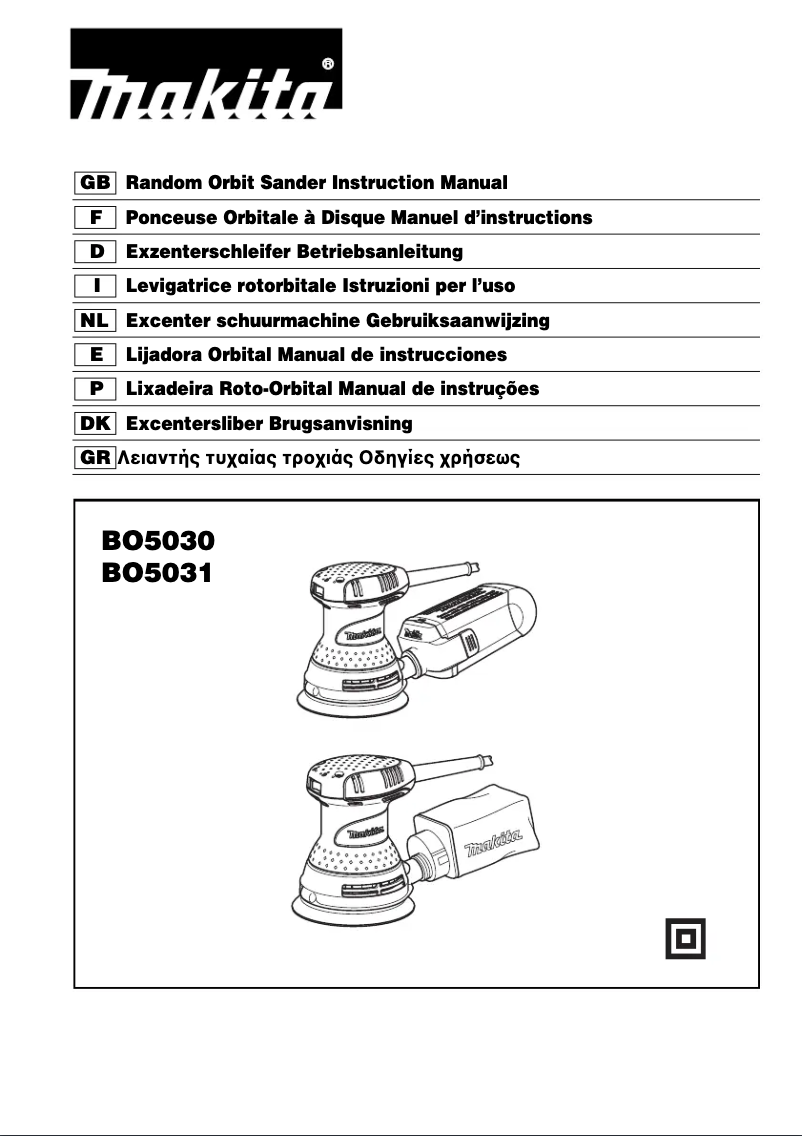 Page 1 de la notice Manuel utilisateur Makita BO5030