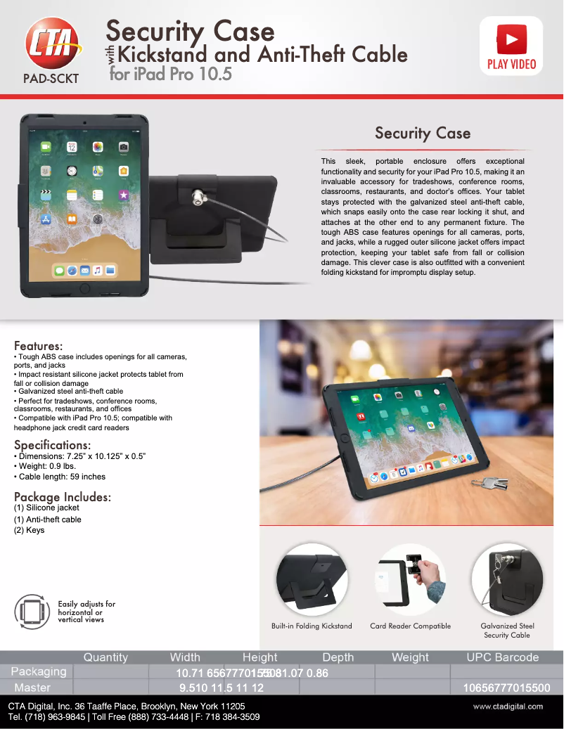Page n°1 - Manuel utilisateur CTA Digital PAD-SCKT