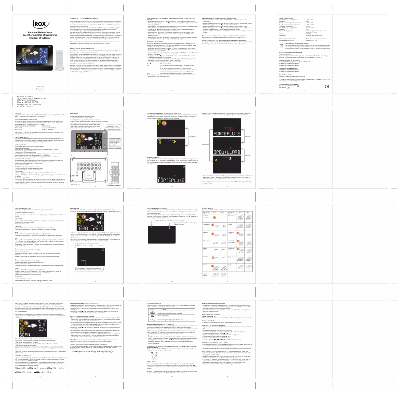 Page 1 de la notice Manuel utilisateur Irox METE-ON55