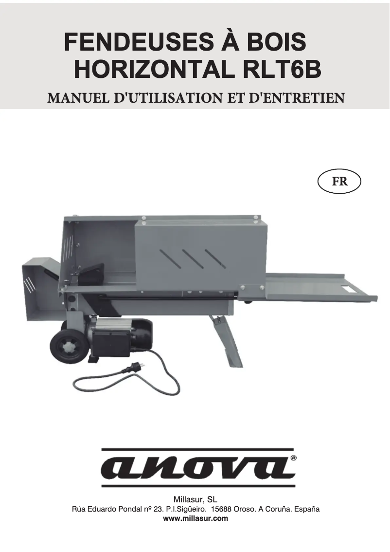 Page n°1 - Manuel utilisateur Anova RLT6B