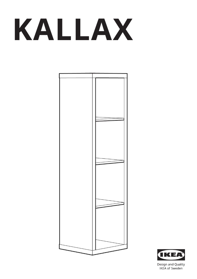 Page 1 de la notice Manuel utilisateur Ikea KALLAX 403.518.83