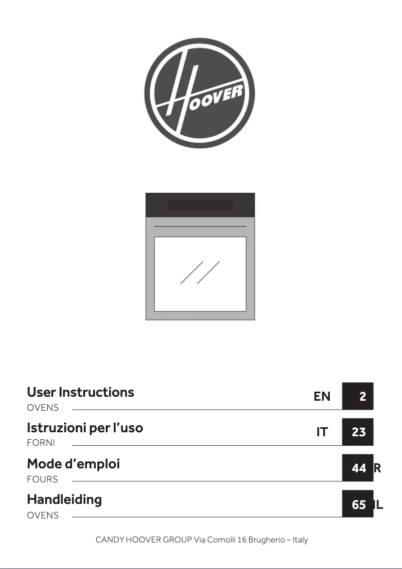 Page 1 de la notice Manuel utilisateur Hoover HOC5M0478INWF