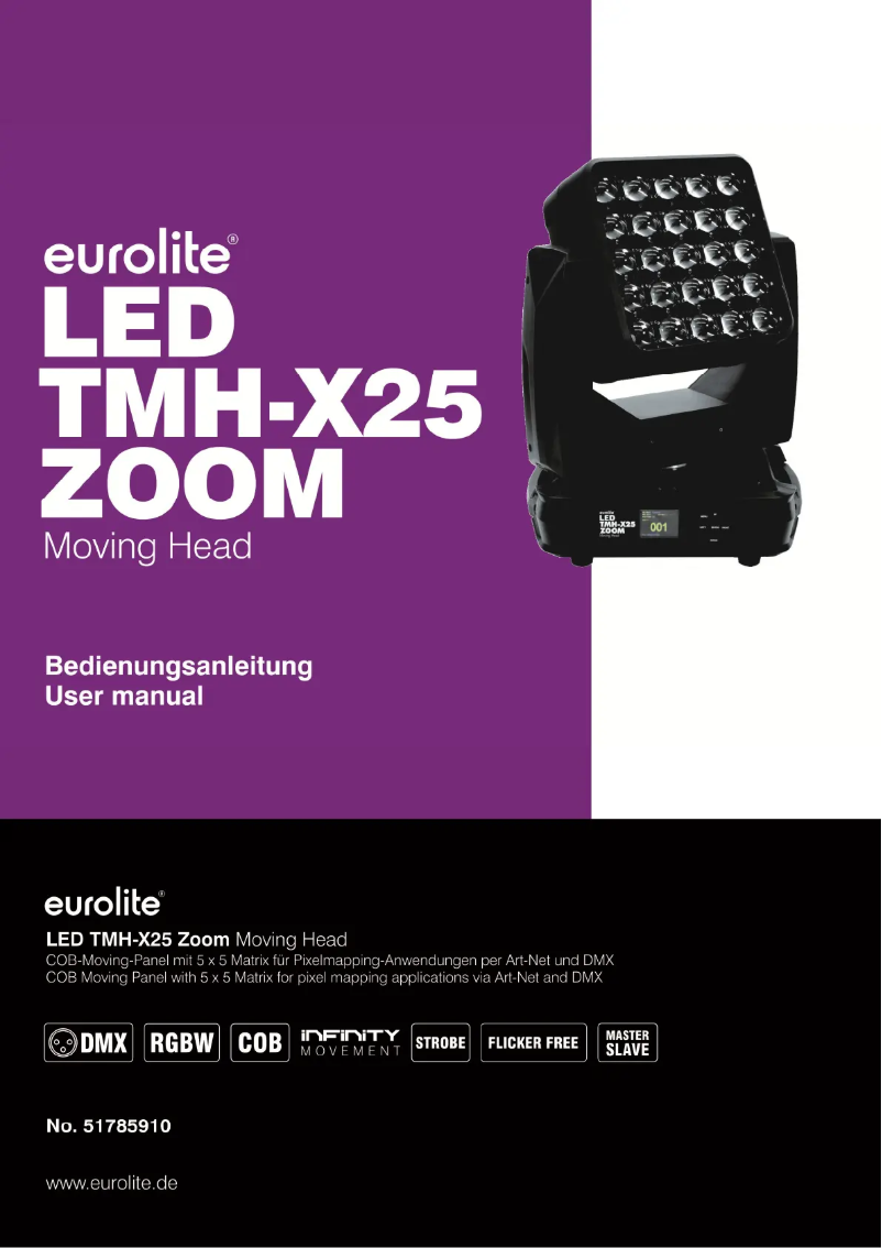 Page n°1 - Manuel utilisateur Eurolite LED TMH-X25