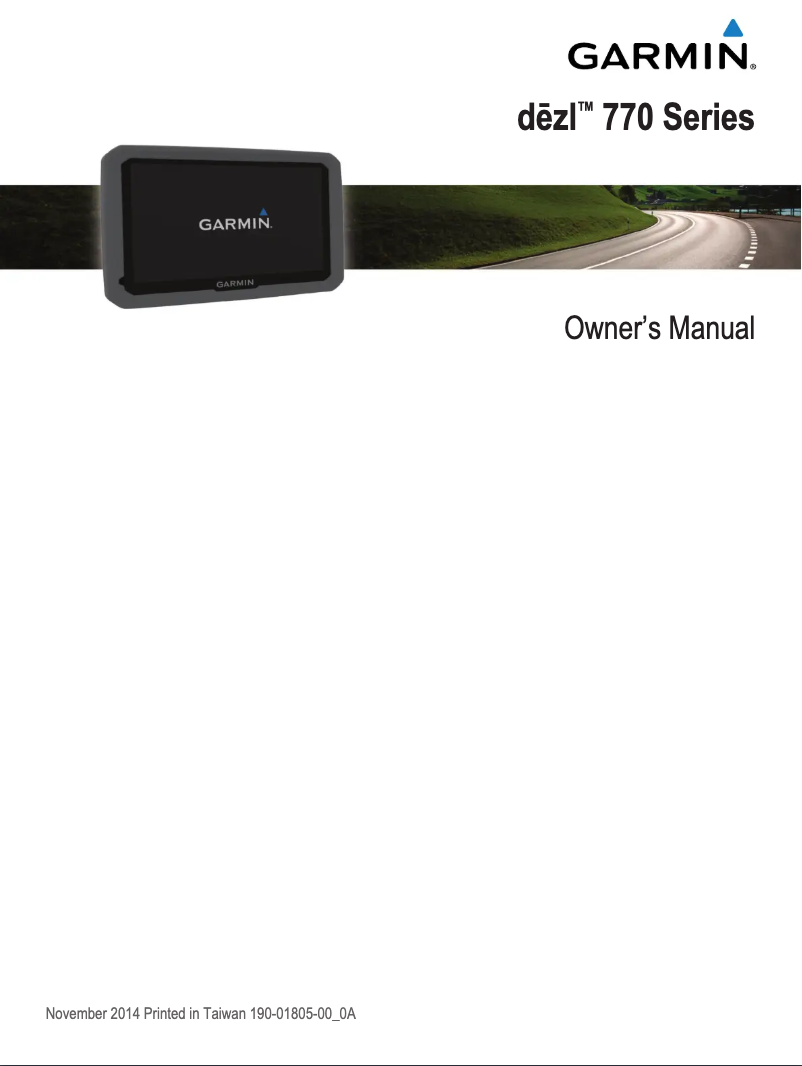 Image de la première page du manuel de l'appareil dēzl 770 LMT-D