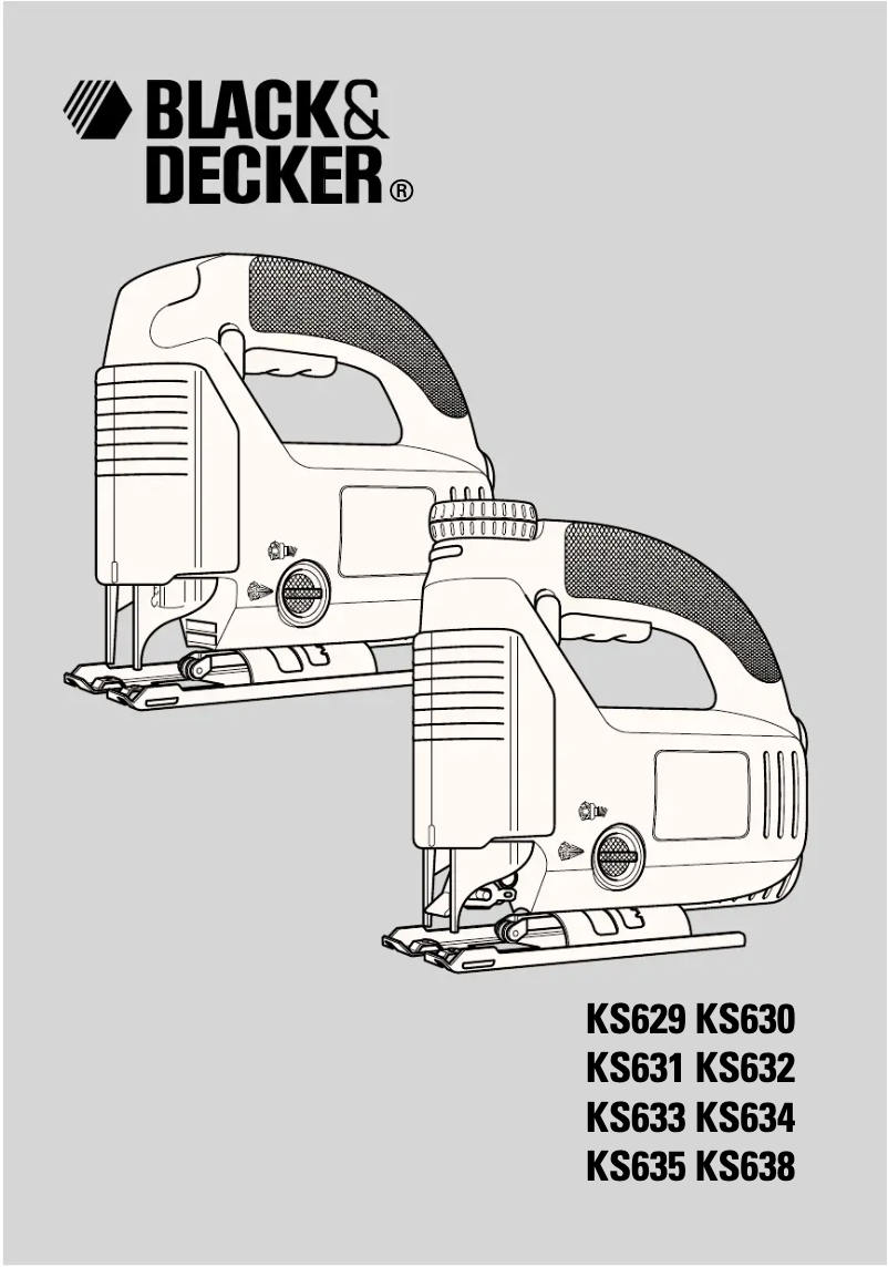 Page n°1 - Manuel utilisateur Black & Decker KS634