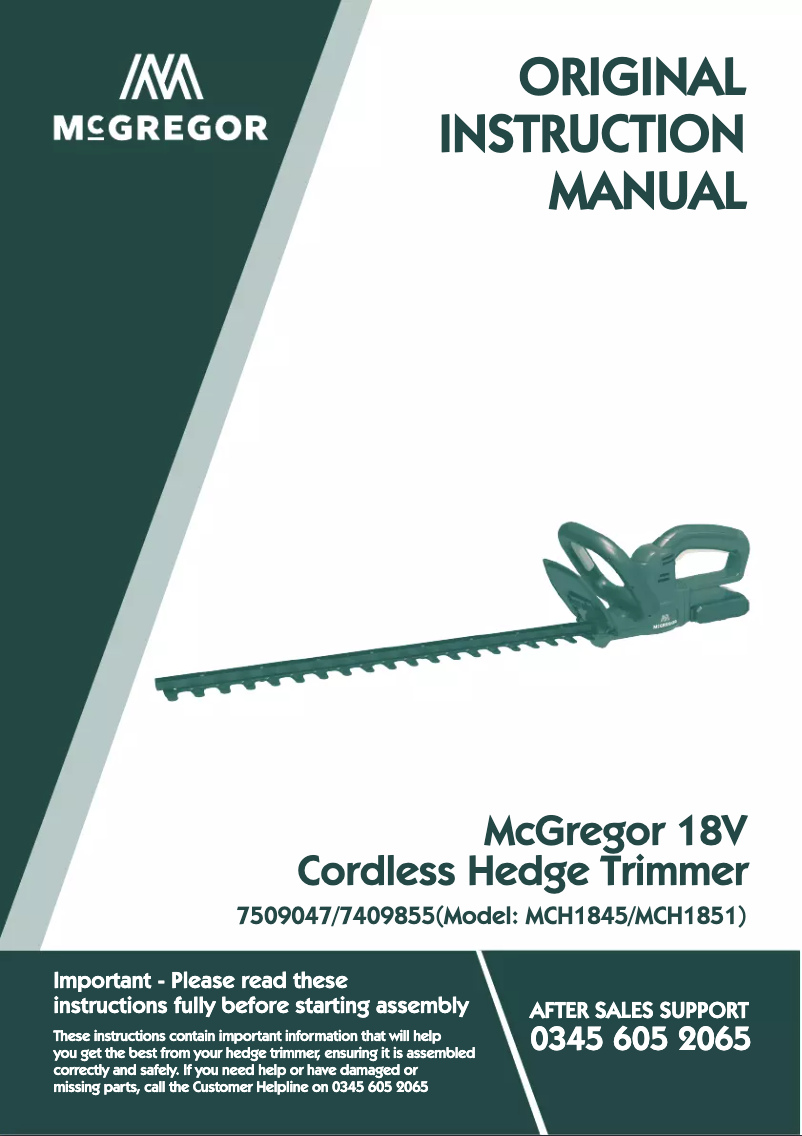 Página 1 del manual Manual de usuario McGregor MCH18512