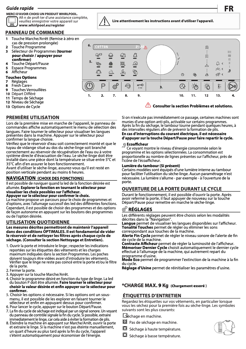 Imagen de la primera página del manual del dispositivo AWZ 9HPS/PRO