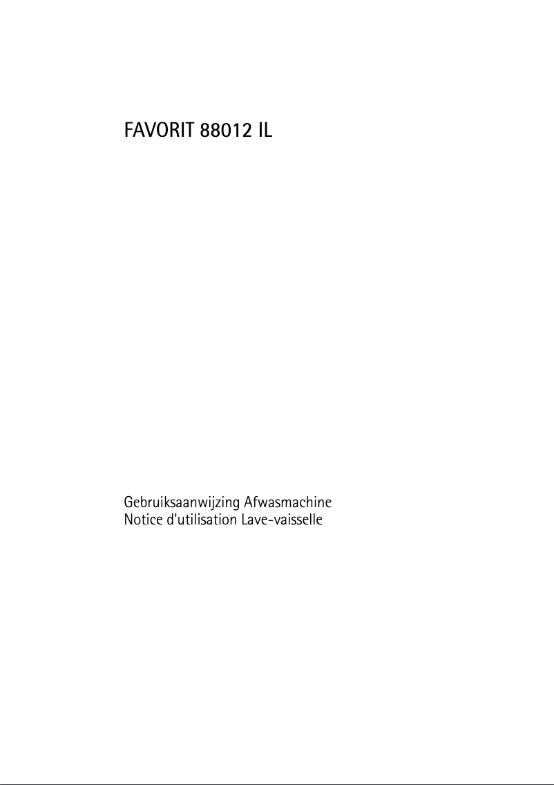 Page 1 de la notice Manuel utilisateur AEG F88012ILM