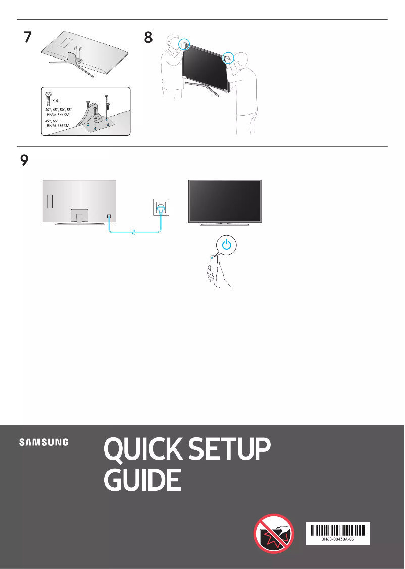 Página 1 del manual Guía de instalación Samsung UN65MU6300F