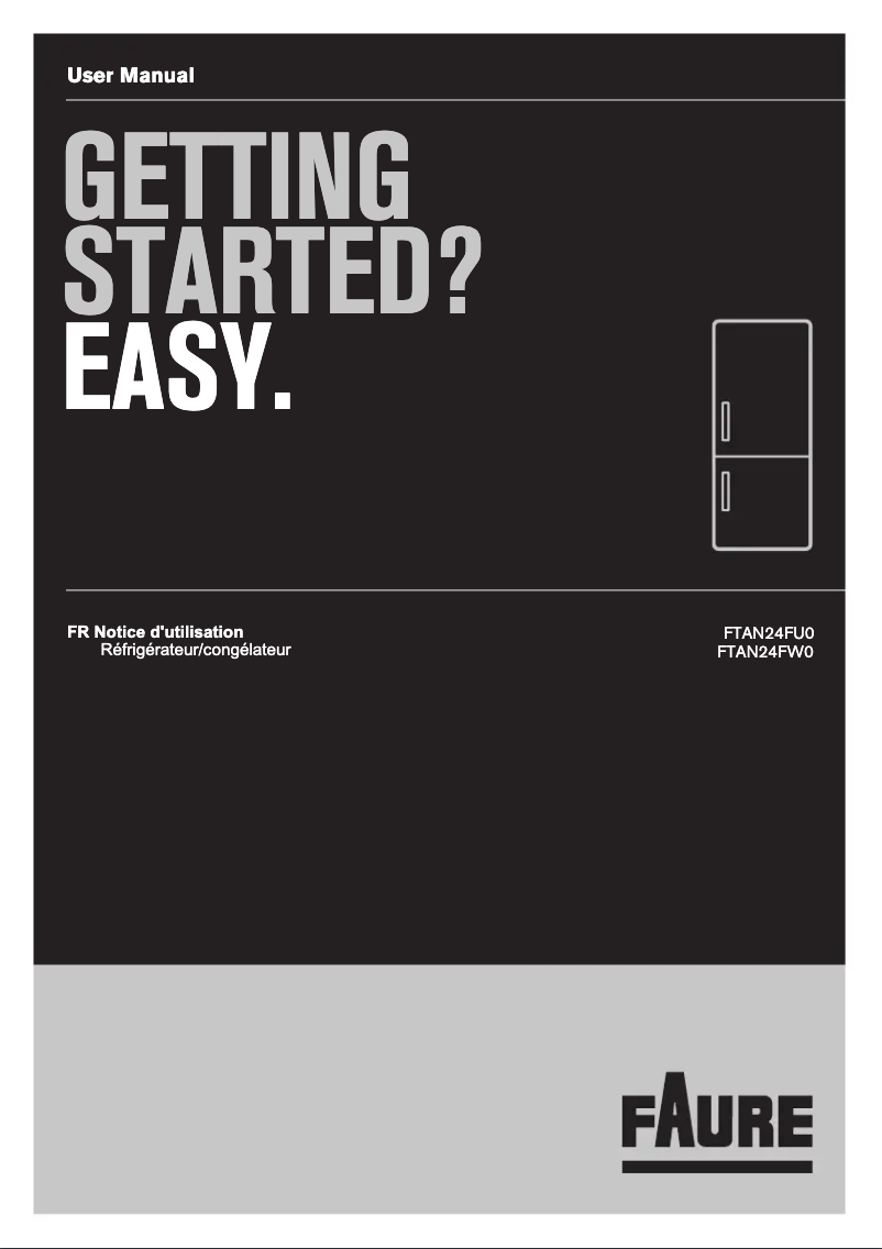 Page 1 de la notice Manuel utilisateur Faure FTAN24FU0