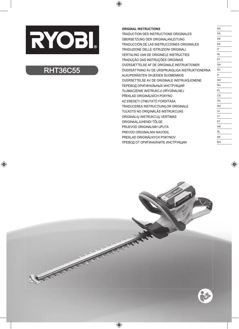 Page n°1 - Manuel utilisateur RYOBI RHT36C55