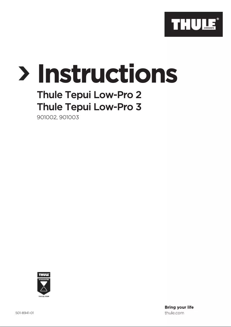 Image de la première page du manuel de l'appareil Tepui Low-Pro 2