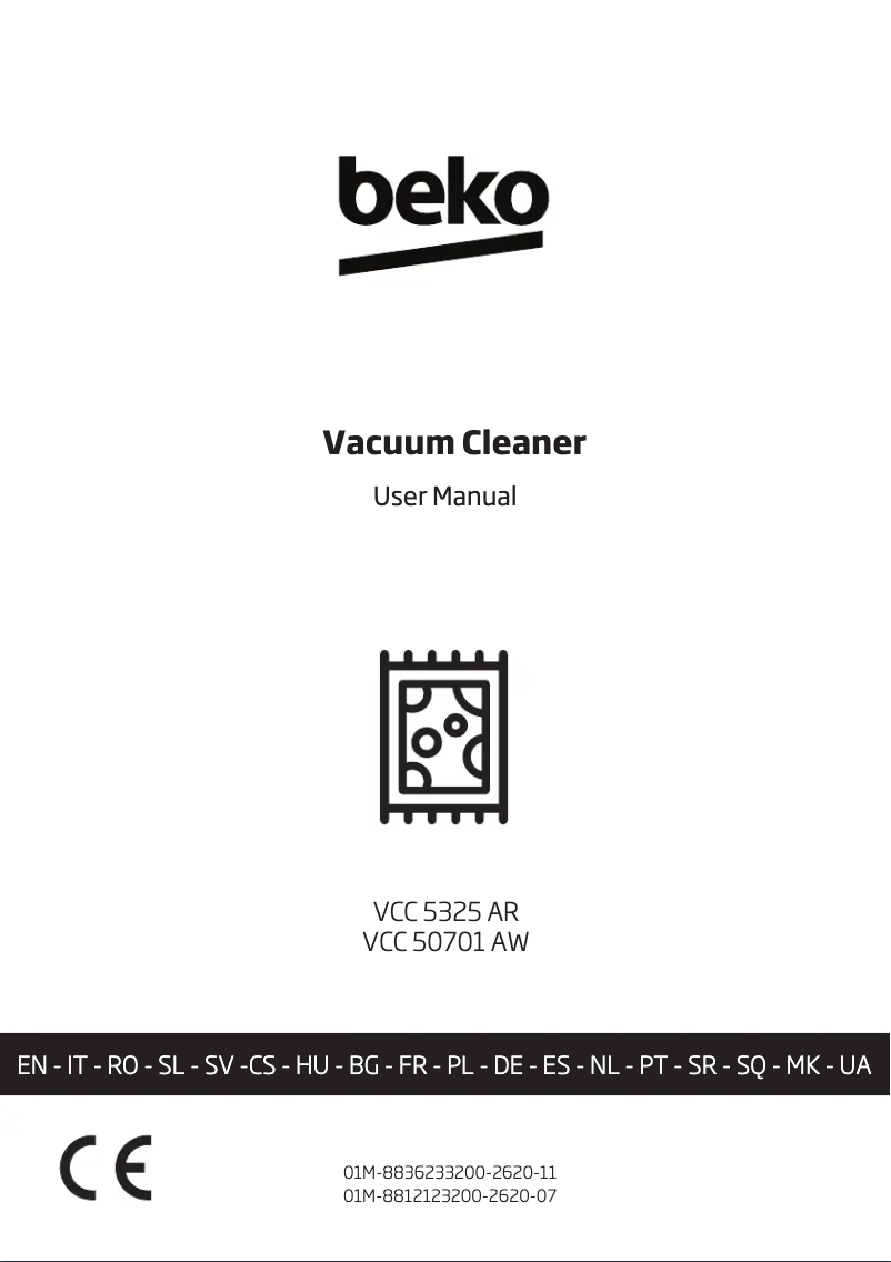 Page n°1 - Manuel utilisateur Beko VCC 5325 AR