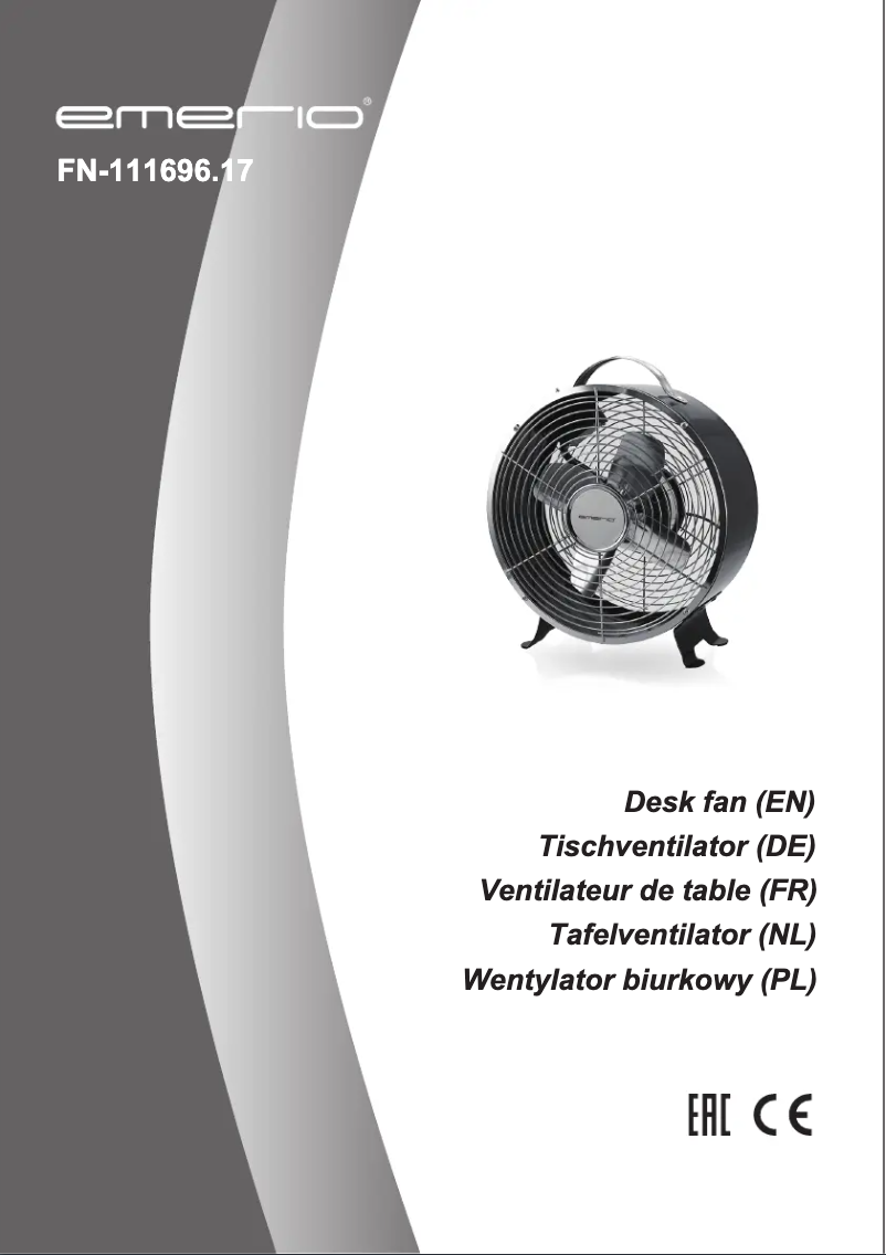 Page n°1 - Manuel utilisateur Emerio FN-111696.17