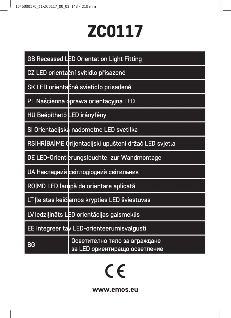 Page n°1 - Manuel utilisateur Emos ZC0117