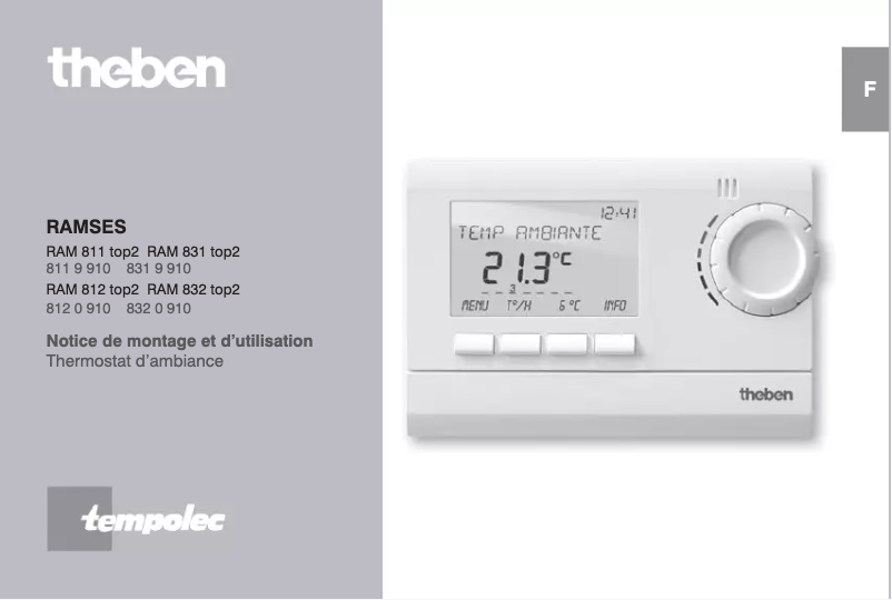 Page n°1 - Manuel utilisateur Theben RAM 812 top2