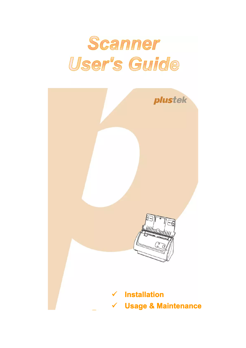 Page 1 de la notice Manuel utilisateur Plustek Smart Office PS282