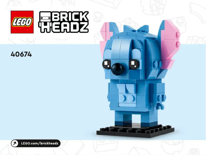 Image de la première page du manuel de l'appareil Brickheadz 40674