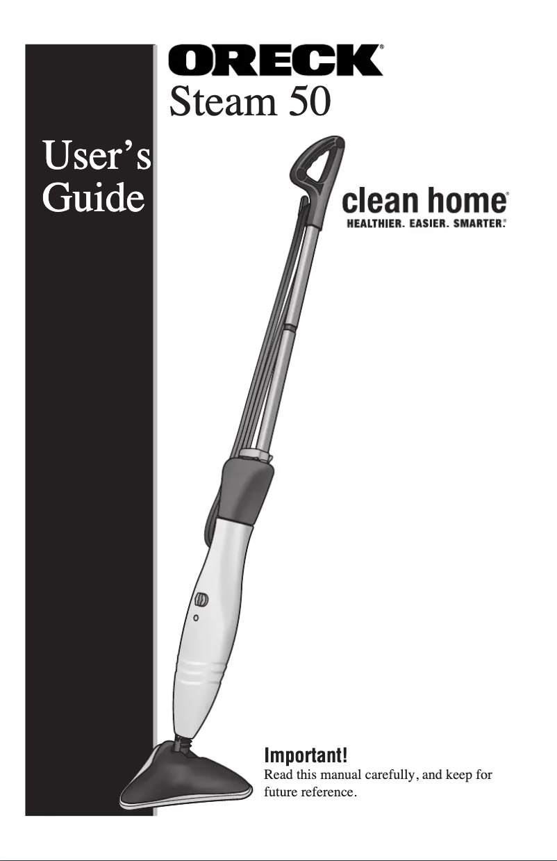 Página 1 del manual Manual de usuario Oreck Steam-On Steam 50