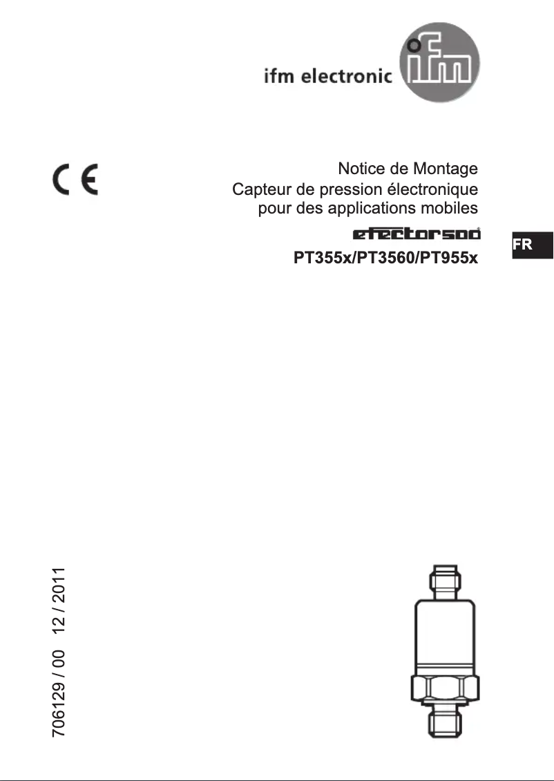 Page 1 de la notice Manuel utilisateur IFM PT9552