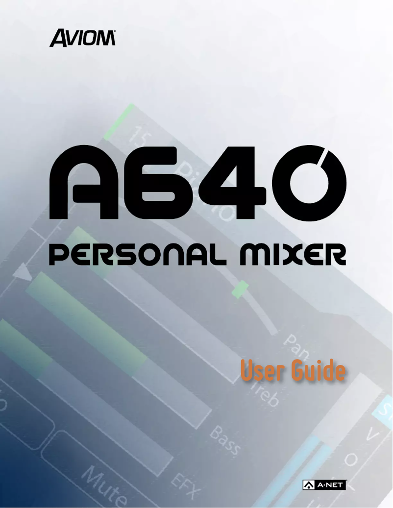 Page 1 de la notice Manuel utilisateur Aviom A640