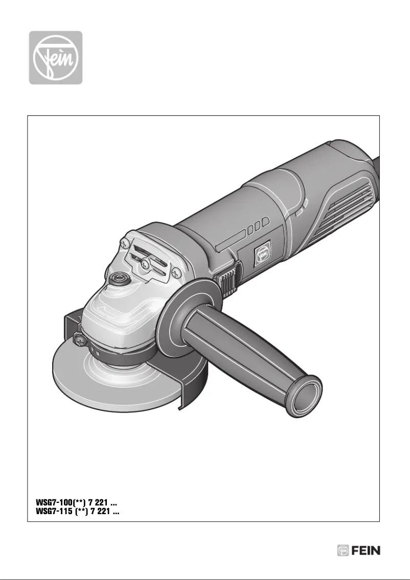 Page n°1 - Manuel utilisateur Fein WSG 7-115