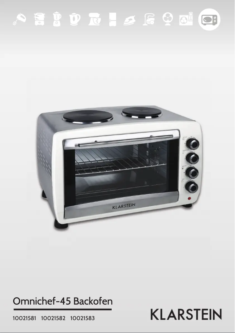 Page 1 de la notice Manuel utilisateur Klarstein Omnichef 45
