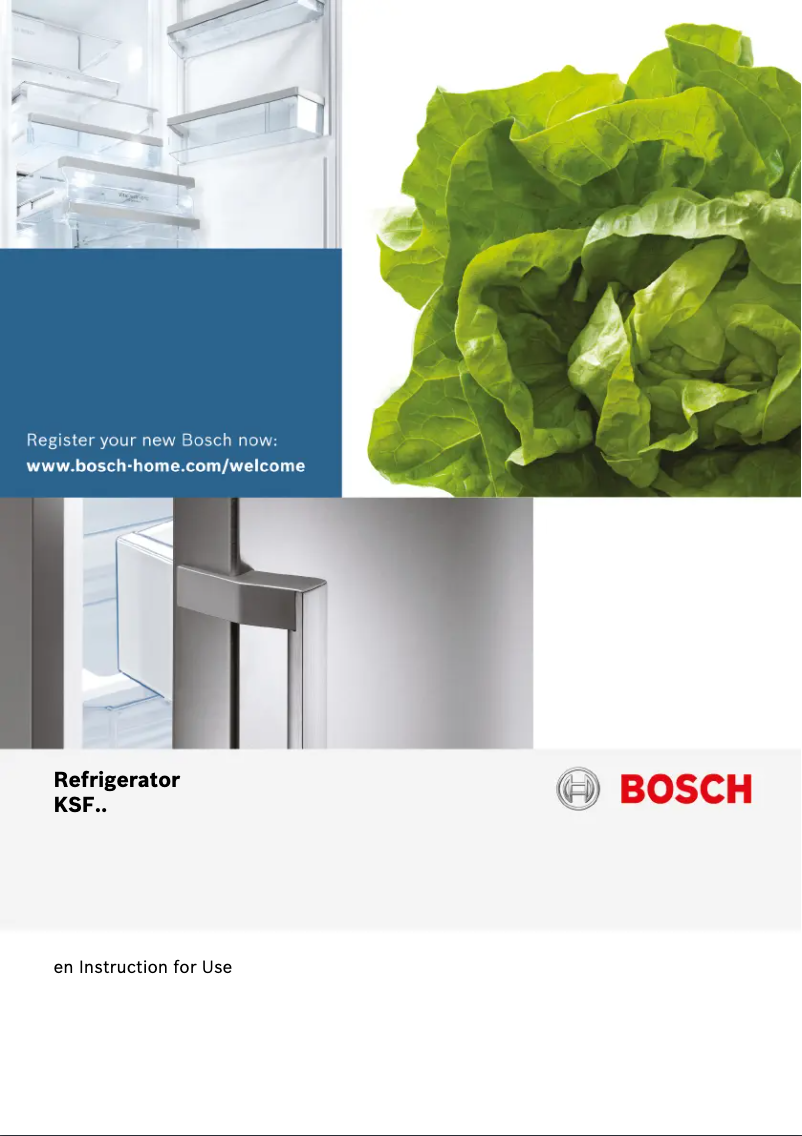 Page n°1 - Manuel utilisateur Bosch KSF36PI4P