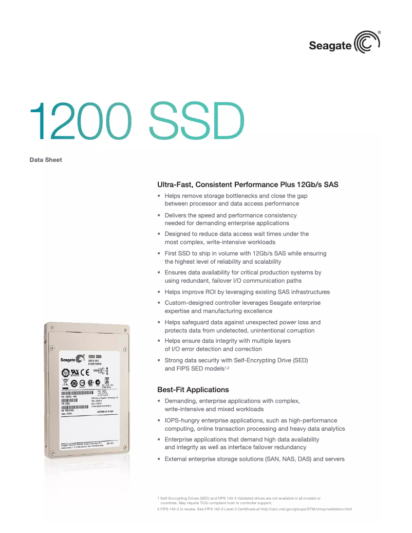 Image de la première page du manuel de l'appareil 1200 SSD