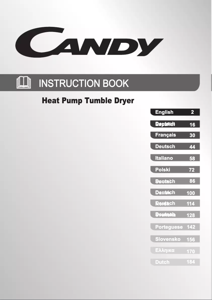 Page n°1 - Manuel utilisateur Candy GCS 9101A2T
