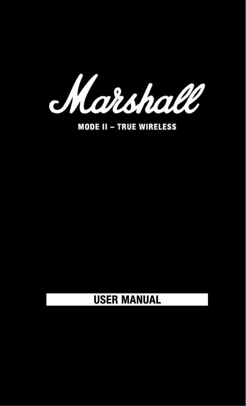 Page n°1 - Manuel utilisateur Marshall Mode II