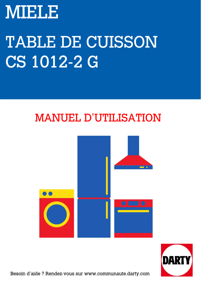 Page n°1 - Manuel utilisateur Miele CS 1012-2 G