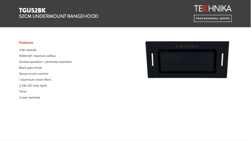 Image de la première page du manuel de l'appareil TGU52BK