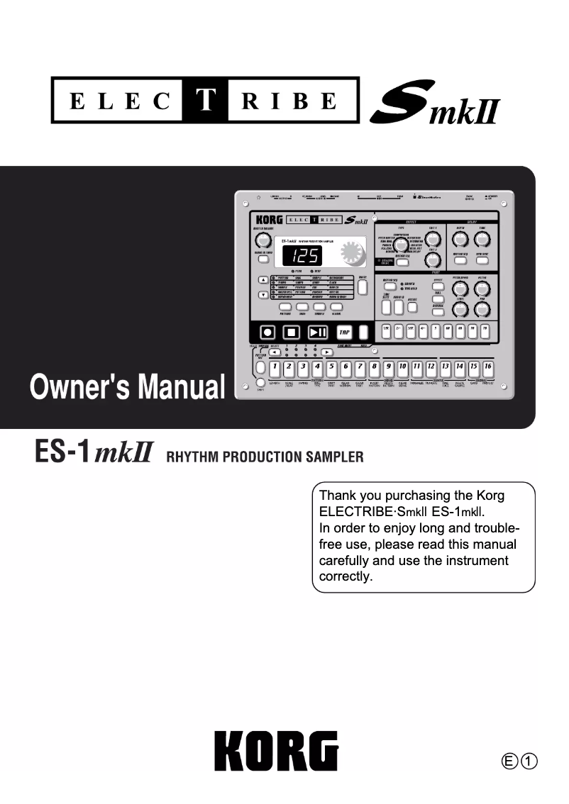 Image de la première page du manuel de l'appareil Electribe-S mkII