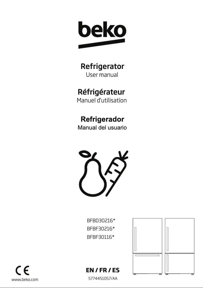 Image de la première page du manuel de l'appareil BFBF30216SS