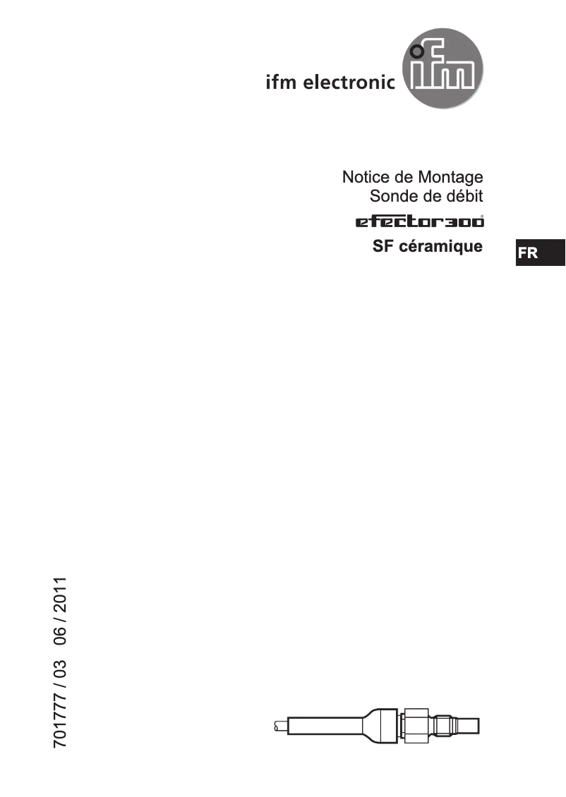 Page 1 de la notice Manuel utilisateur IFM SF3410