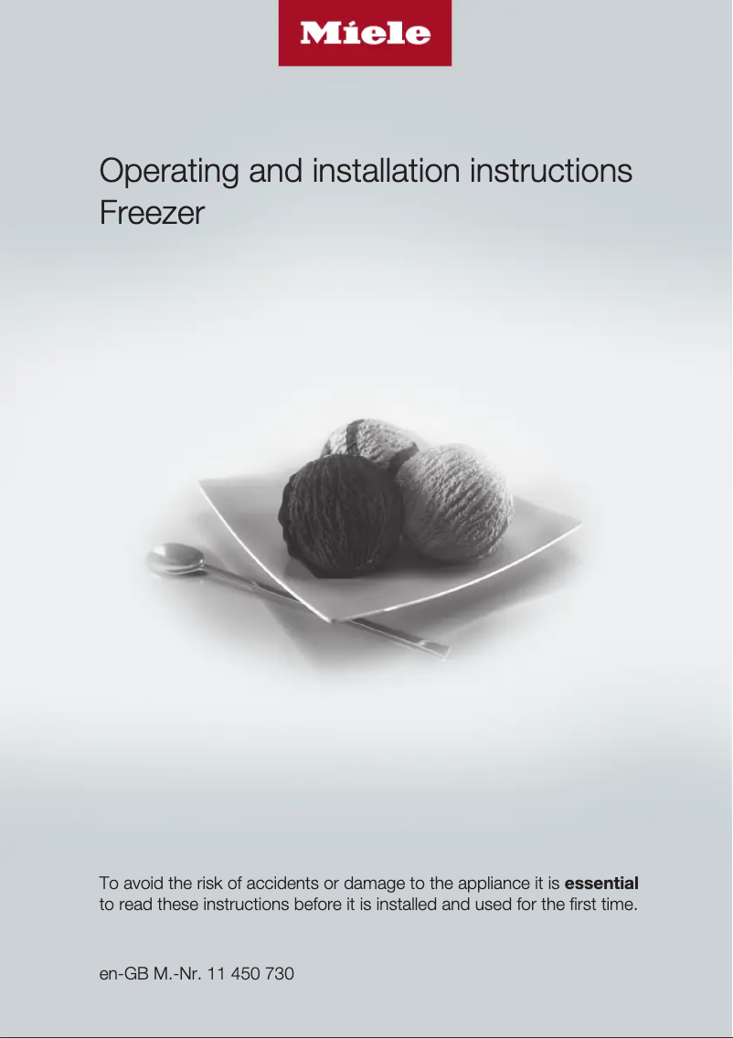 Page 1 de la notice Guide d'installation Miele F 32202 i