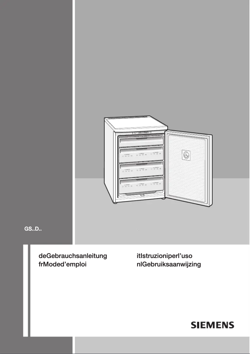 Page 1 de la notice Manuel utilisateur Siemens GS16VPW30
