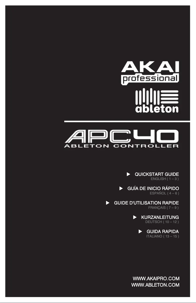 Image de la première page du manuel de l'appareil APC40