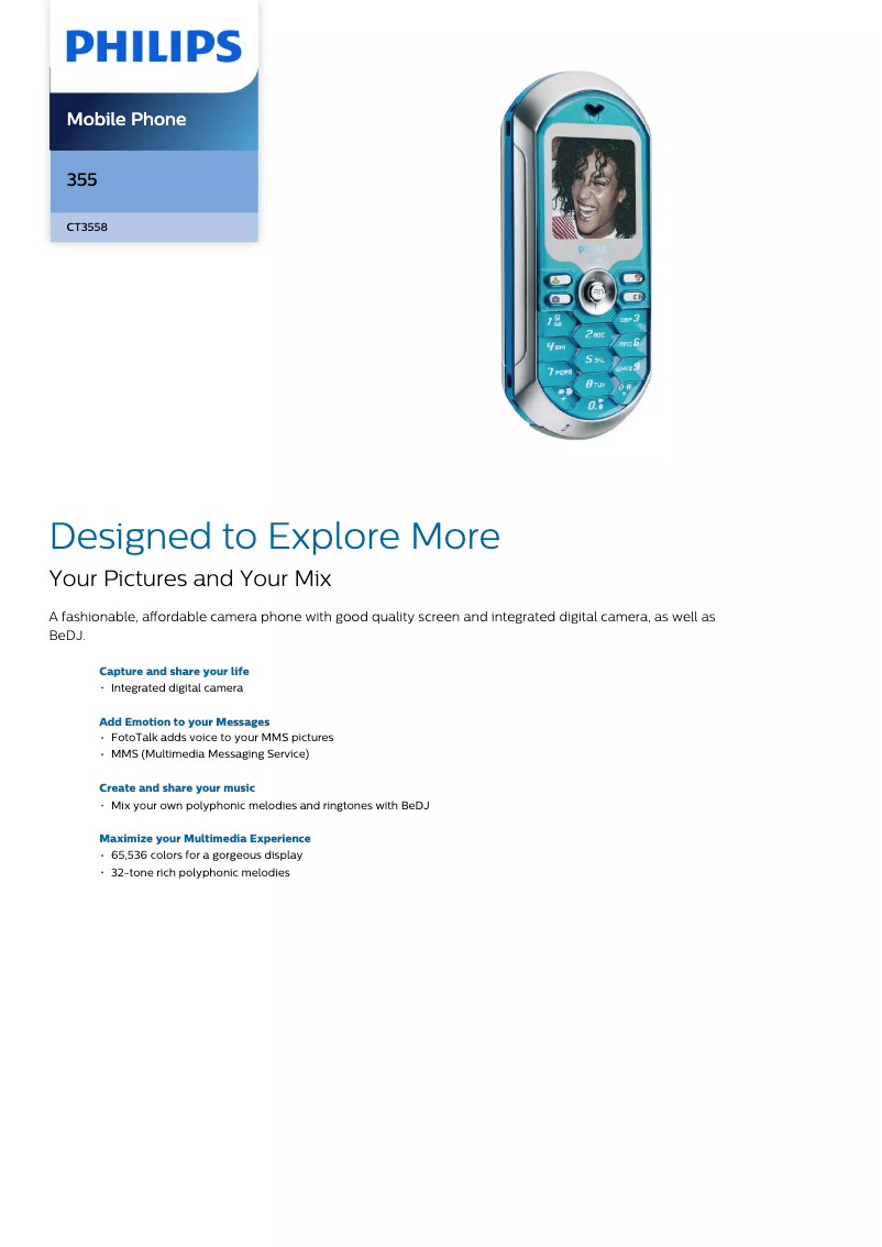 Imagen de la primera página del manual del dispositivo CT3558