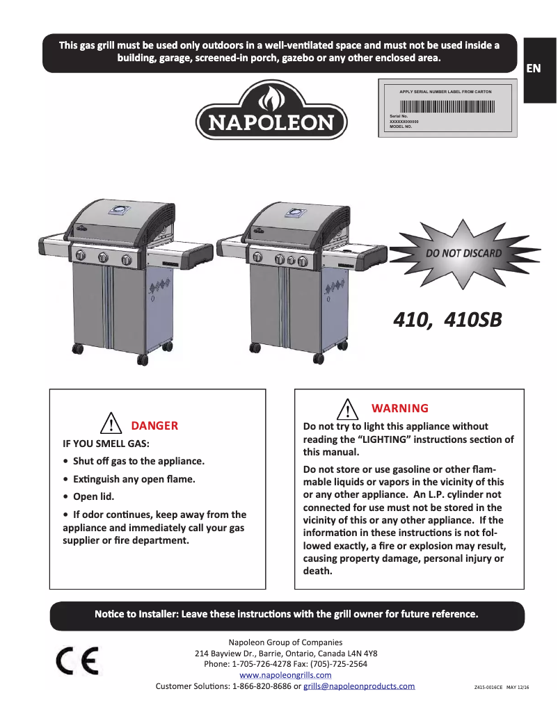 Image de la première page du manuel de l'appareil Triumph 410